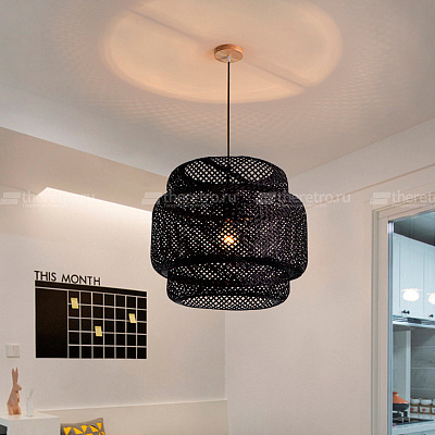 Люстра Rattan Chandelier Pendant C 38 см  черный  фото 1